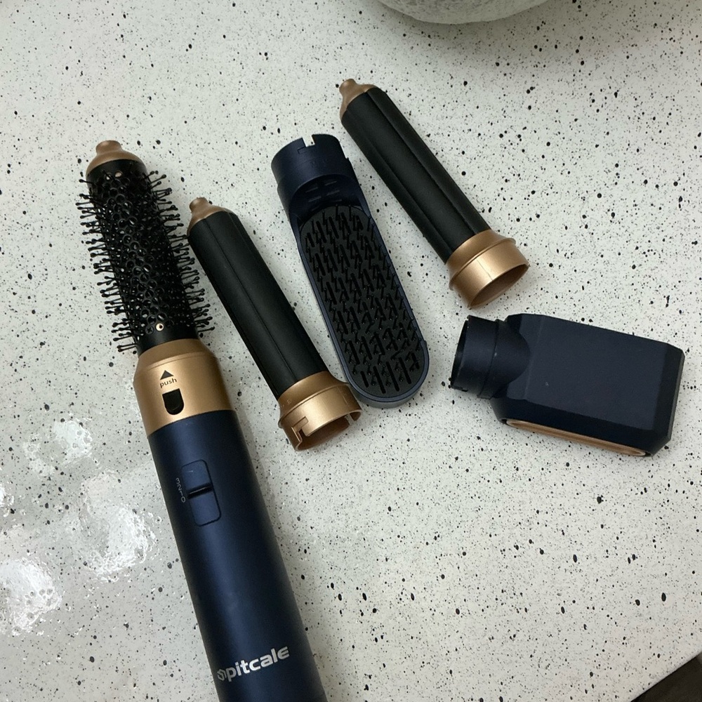 Blue and Gold Hair Styling Tool Set